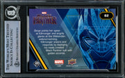 Michael B. Jordan Autographed 2018 Upper Deck Black Panther Silver Foil Card #82 Marvel Okoye Takes on KillMonger Beckett BAS #16245327