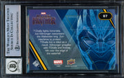 Michael B. Jordan Autographed 2018 Upper Deck Black Panther Silver Card #67 Marvel Auto Grade Gem Mint 10 Beckett BAS Stock #224174