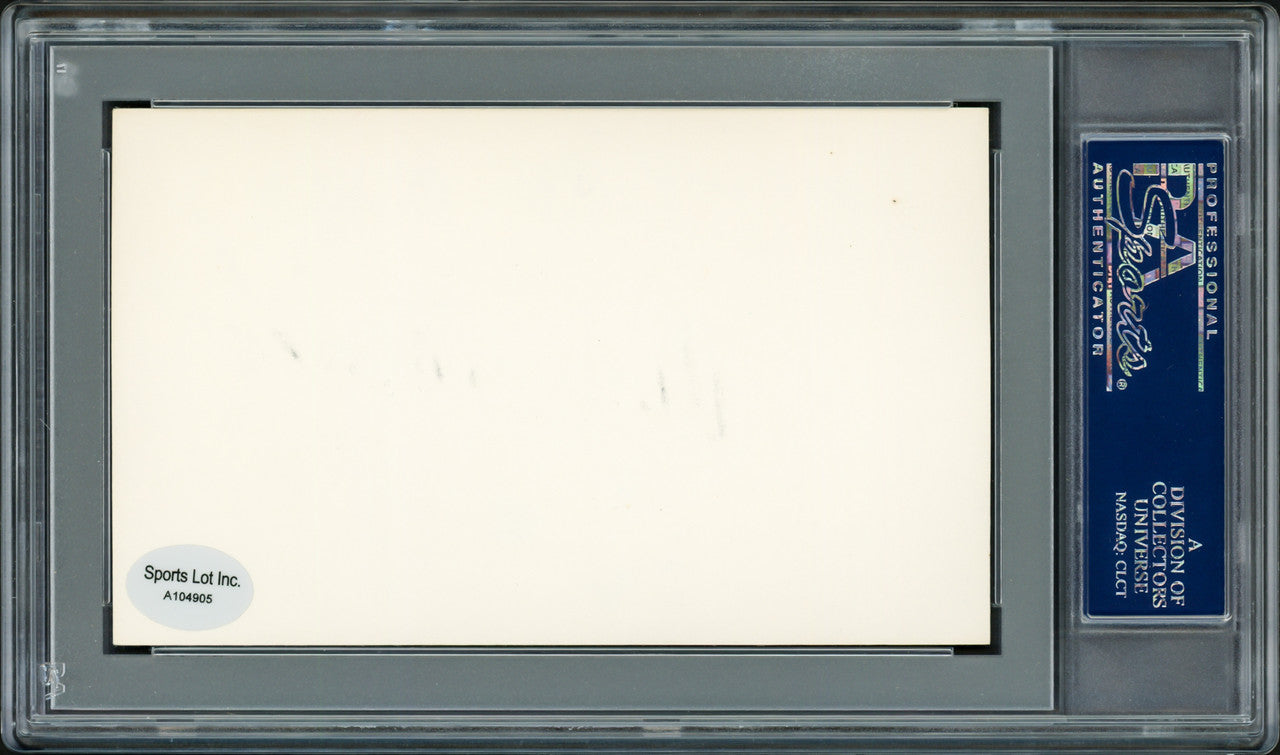 Michael Burke Autographed 3x5 Index Card New York Yankees PSA/DNA #83862106