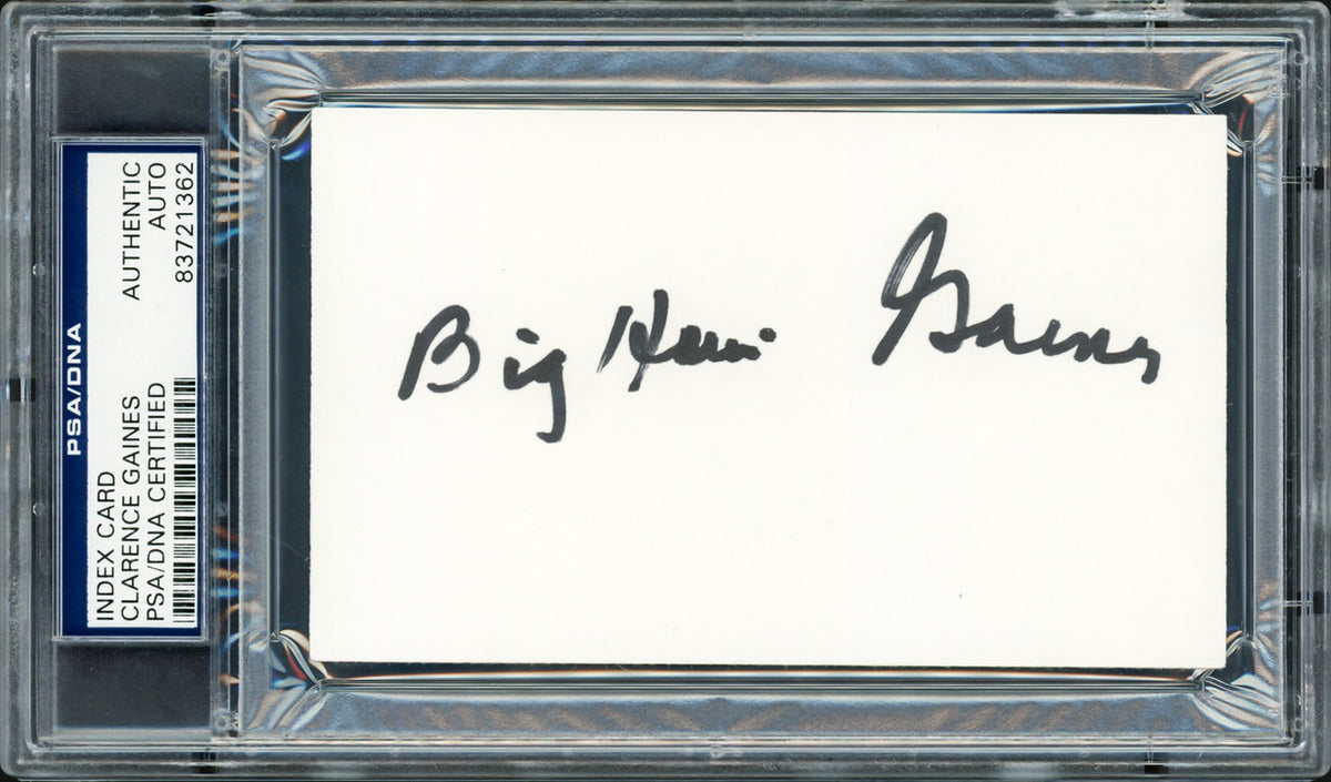 Clarence "Big House" Gaines Autographed 3x5 Index Card Winston-Salem State University PSA/DNA #83721362