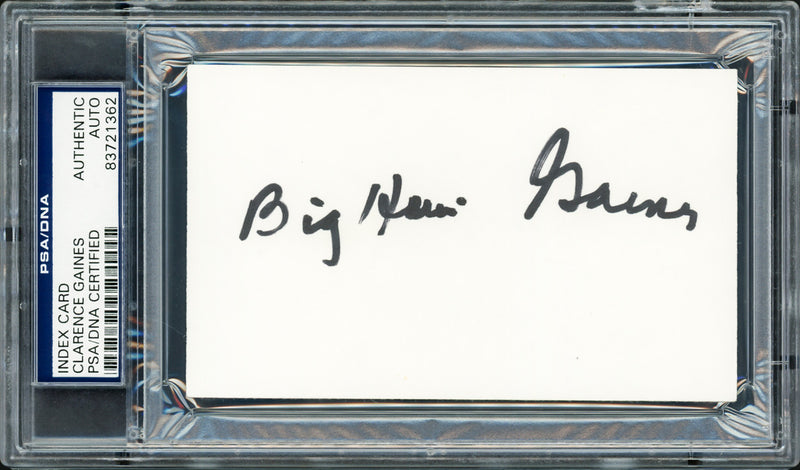 Clarence "Big House" Gaines Autographed 3x5 Index Card Winston-Salem State University PSA/DNA #83721362