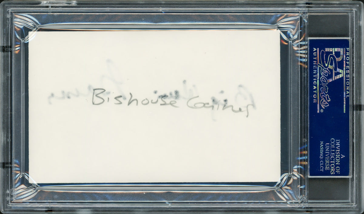 Clarence "Big House" Gaines Autographed 3x5 Index Card Winston-Salem State University PSA/DNA #83721362