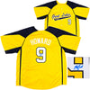 Jackie Robinson Little League World Series Great Lakes Region Ed Howard Autographed Gold Jersey Beckett BAS Witness Stock #236678