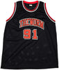 Chicago Bulls Dennis Rodman Autographed Black Jersey JSA Stock #237057