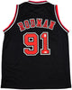 Chicago Bulls Dennis Rodman Autographed Black Jersey JSA Stock #237058