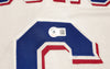 Texas Rangers Josh Jung Autographed White Nike Jersey Size 2XLT "23 WS Champs" Beckett BAS Witness Stock #236687
