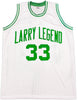 Boston Celtics Larry Bird Autographed White Jersey Beckett BAS Witness Stock #236681