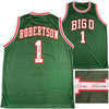 Milwaukee Bucks Oscar Robertson Autographed Green Jersey JSA Stock #237066