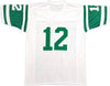 New York Jets Joe Namath Autographed White Jersey Beckett BAS Witness Stock #237708