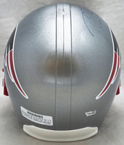 Tom Brady Autographed New England Patriots Silver Full Size Replica Helmet Fanatics Holo #B062648