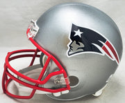 Tom Brady Autographed New England Patriots Silver Full Size Replica Helmet Fanatics Holo #B062648