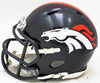 Russell Wilson Autographed Denver Broncos Dark Blue Speed Mini Helmet Fanatics Holo #B747728