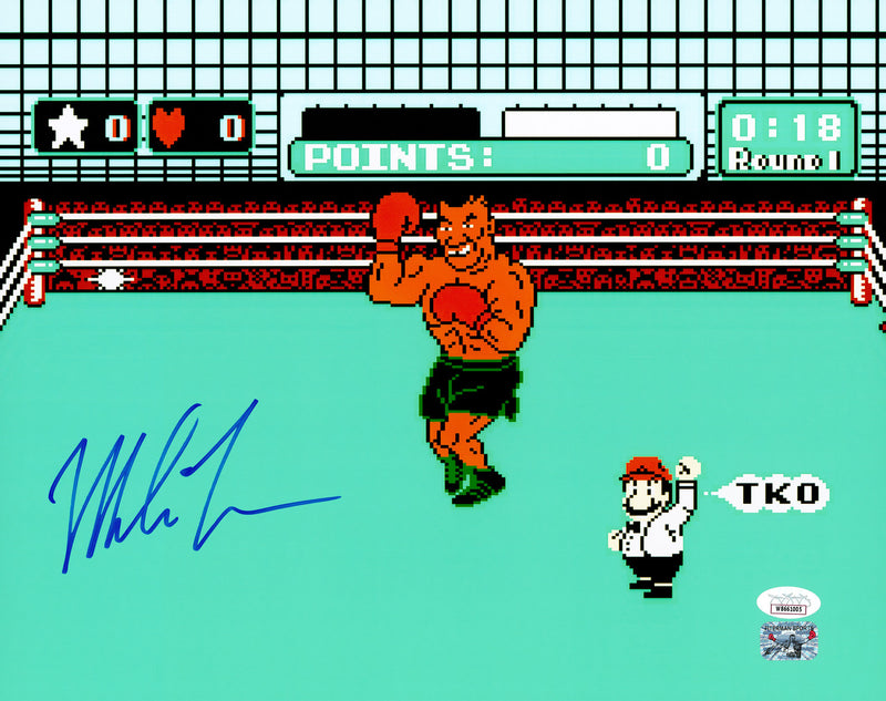 Mike Tyson Autographed 11x14 Photo Nintendo NES Punch-Out!! JSA Witness Stock #237639