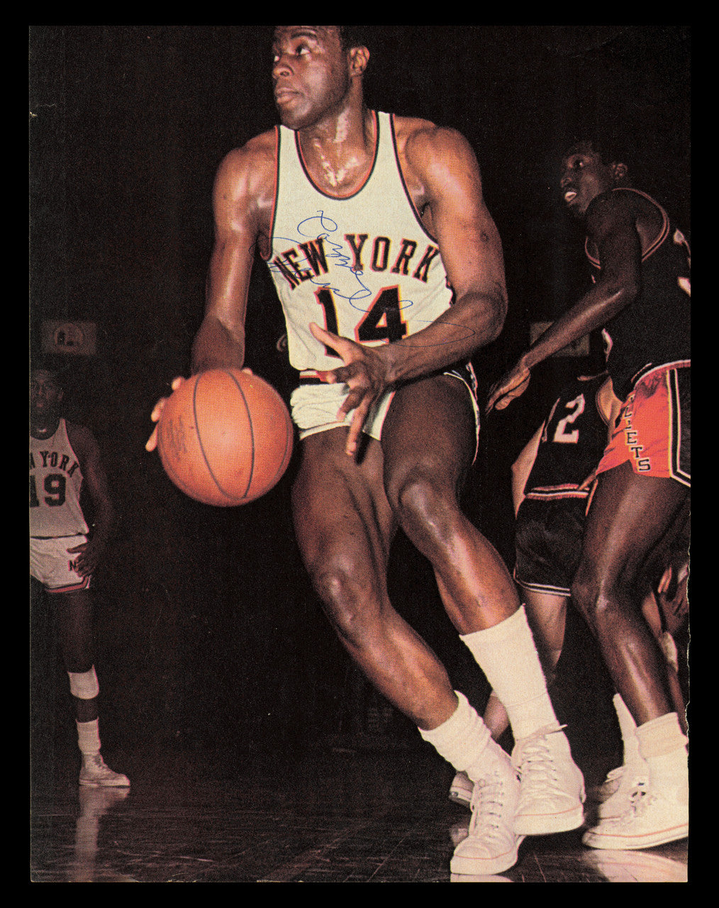 Earl Monroe & Dave Bing Autographed 8x11 Magazine Photo SKU #237741