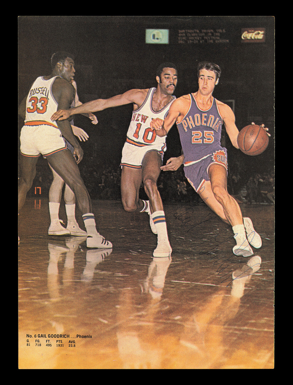 Oscar Robertson & Gail Goodrich Autographed 8x11 Magazine Photo Cincinnati Royals "To Dick" SKU #237838