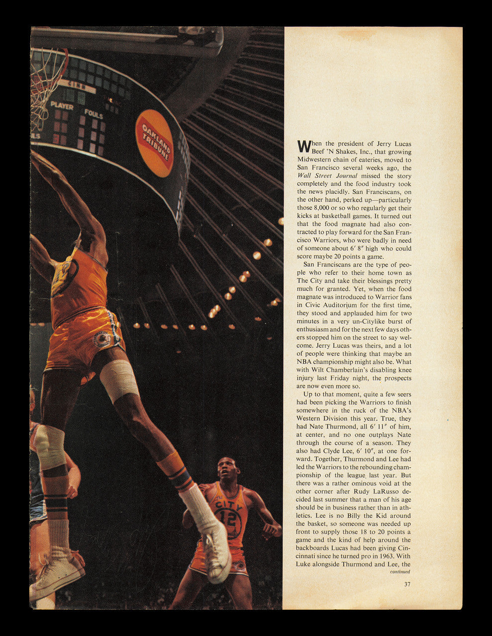Jeff Mullins & Clyde Lee Autographed 8x11 Magazine Photo Golden State Warriors SKU #237902