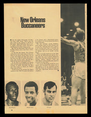 John Beasley, Ron Boone & Glen Combs Autographed 8x11 Magazine Photo 1970-71 Texas Chaparrals SKU #237921