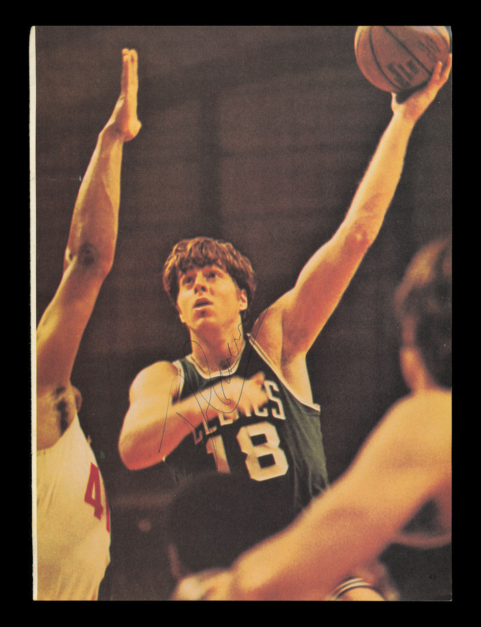 Dave Cowens & Dean Meminger Autographed 8x11 Magazine Photo Boston Celtics SKU #237945