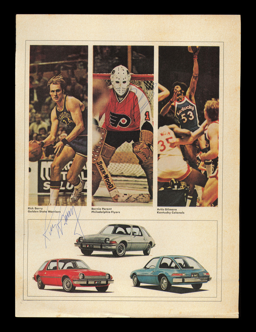 Rick Barry & Bernie Parent Autographed 8x11 Magazine Photo SKU #237972