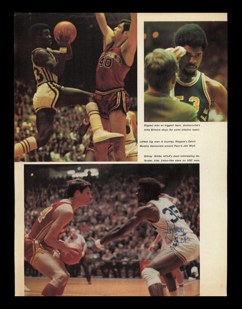 Sidney Wicks & Calvin Murphy Autographed 8x11 Magazine Photo SKU #237982