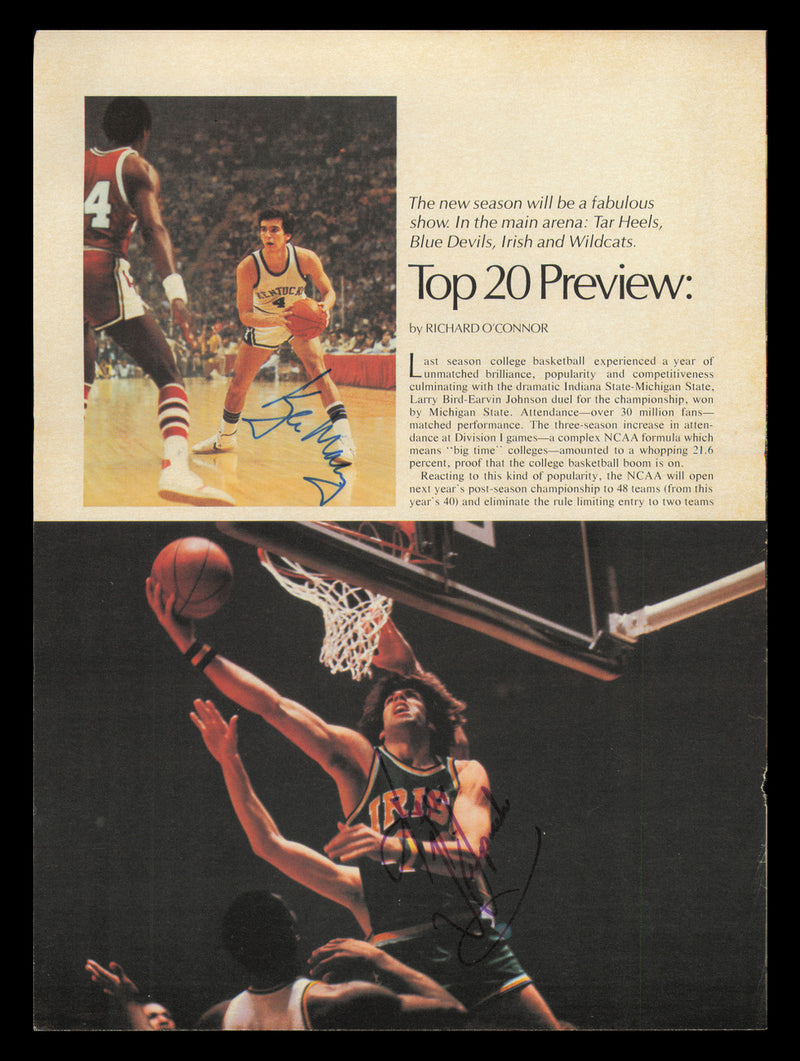 Kelly Tripucka & Kyle Macy Autographed 8x11 Magazine Photo SKU #238032