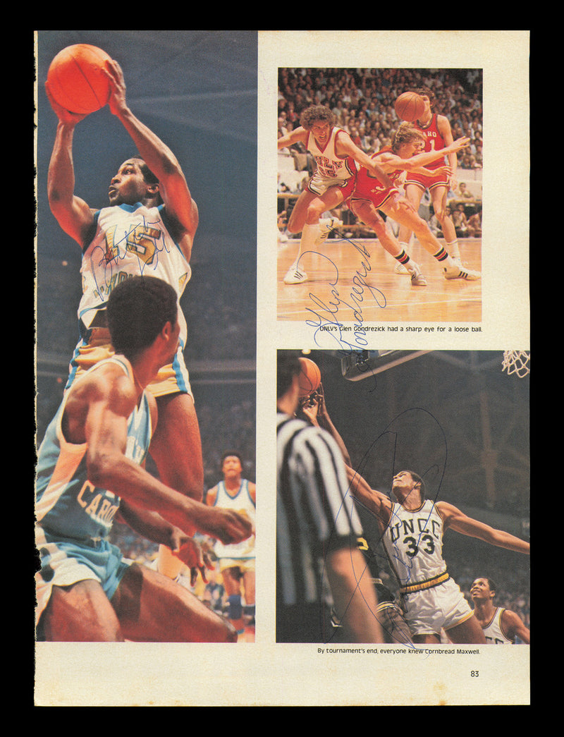Butch Lee, Cornbread Maxwell & Glen Gondrezick Autographed 8x11 Magazine Photo & 2 Others SKU #238052