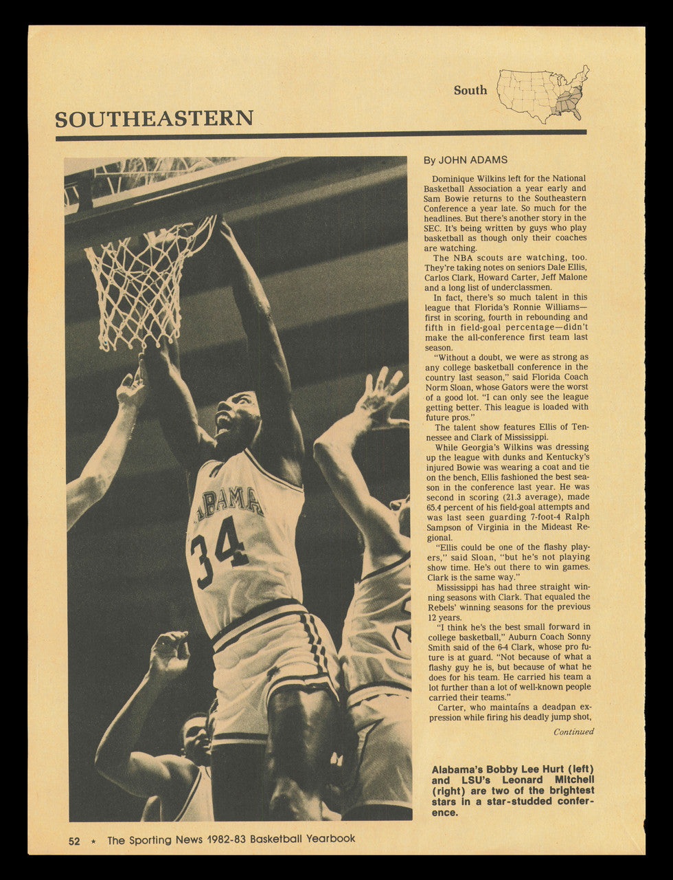 Sam Perkins Autographed 8x11 Magazine Photo North Carolina SKU #238084