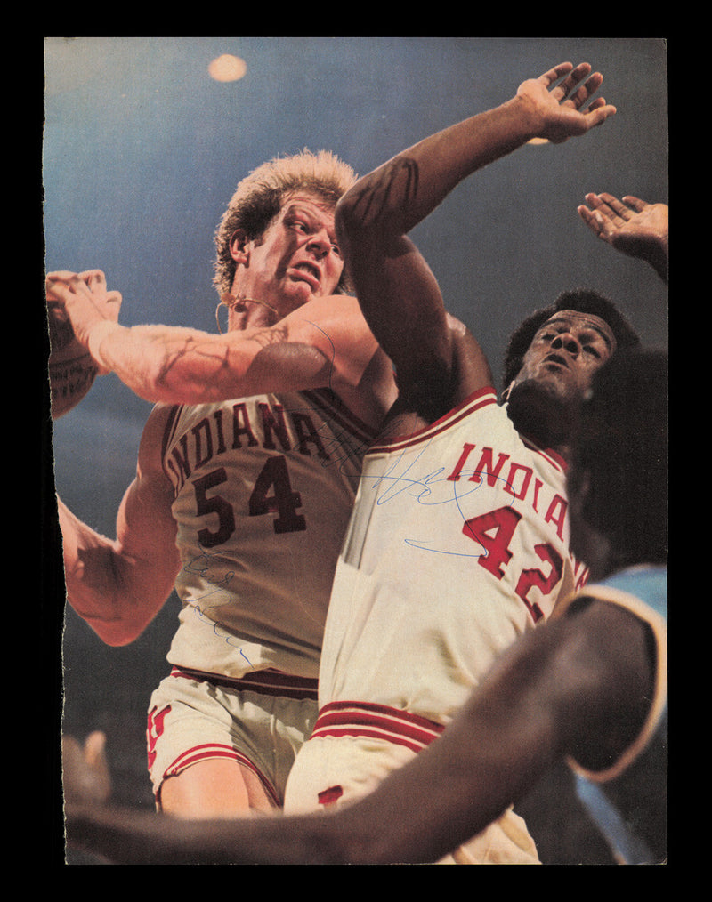 Kent Benson, Scott May & Rickard Washington Autographed 8x11 Magazine Photo Indiana SKU #238106