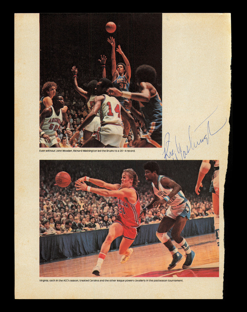 Kent Benson, Scott May & Rickard Washington Autographed 8x11 Magazine Photo Indiana SKU #238106