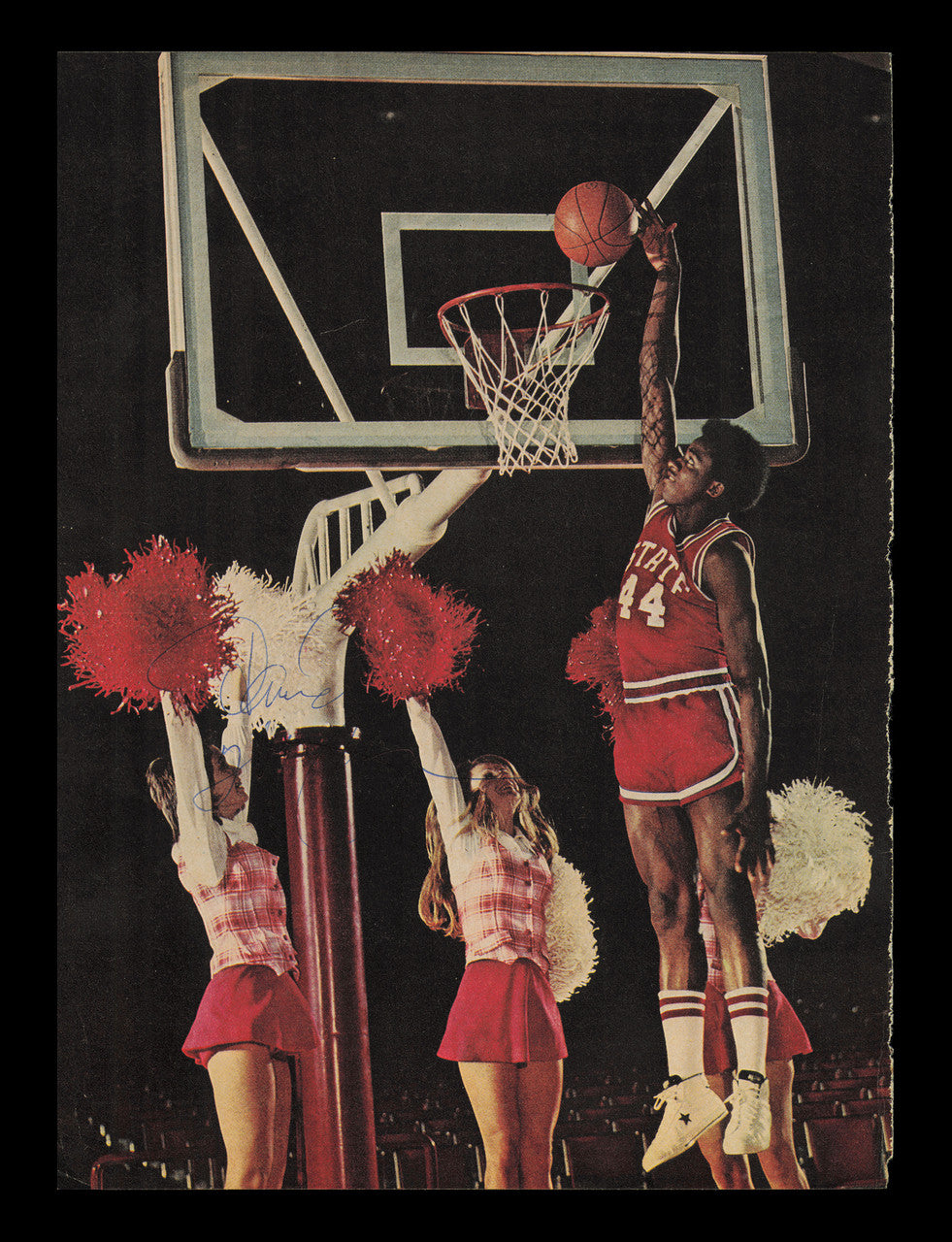 David Thompson & Junior Bridgeman Autographed 8x11 Magazine Photo NC State SKU #238117