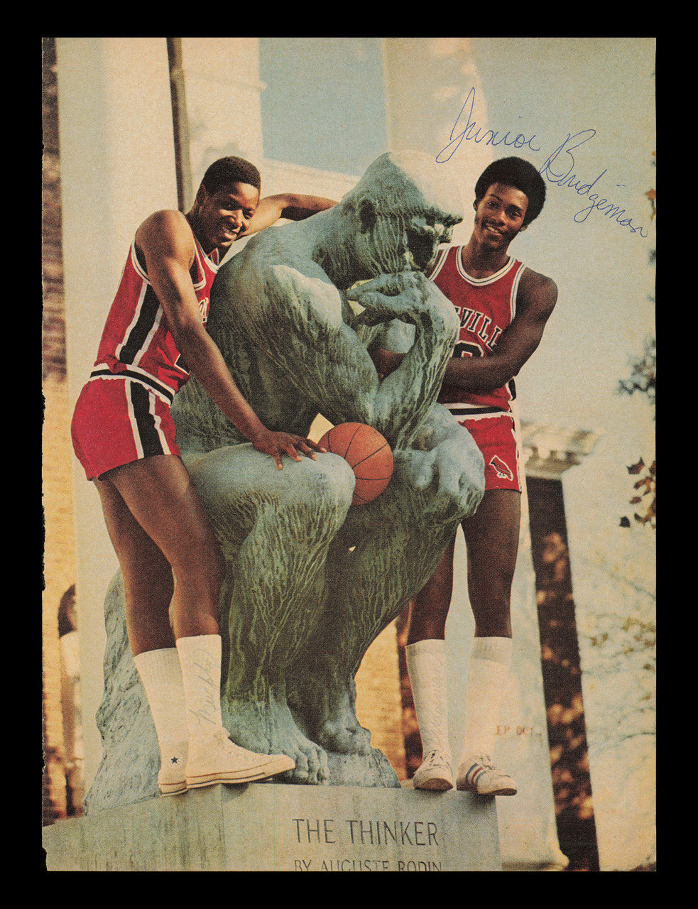 David Thompson & Junior Bridgeman Autographed 8x11 Magazine Photo NC State SKU #238117
