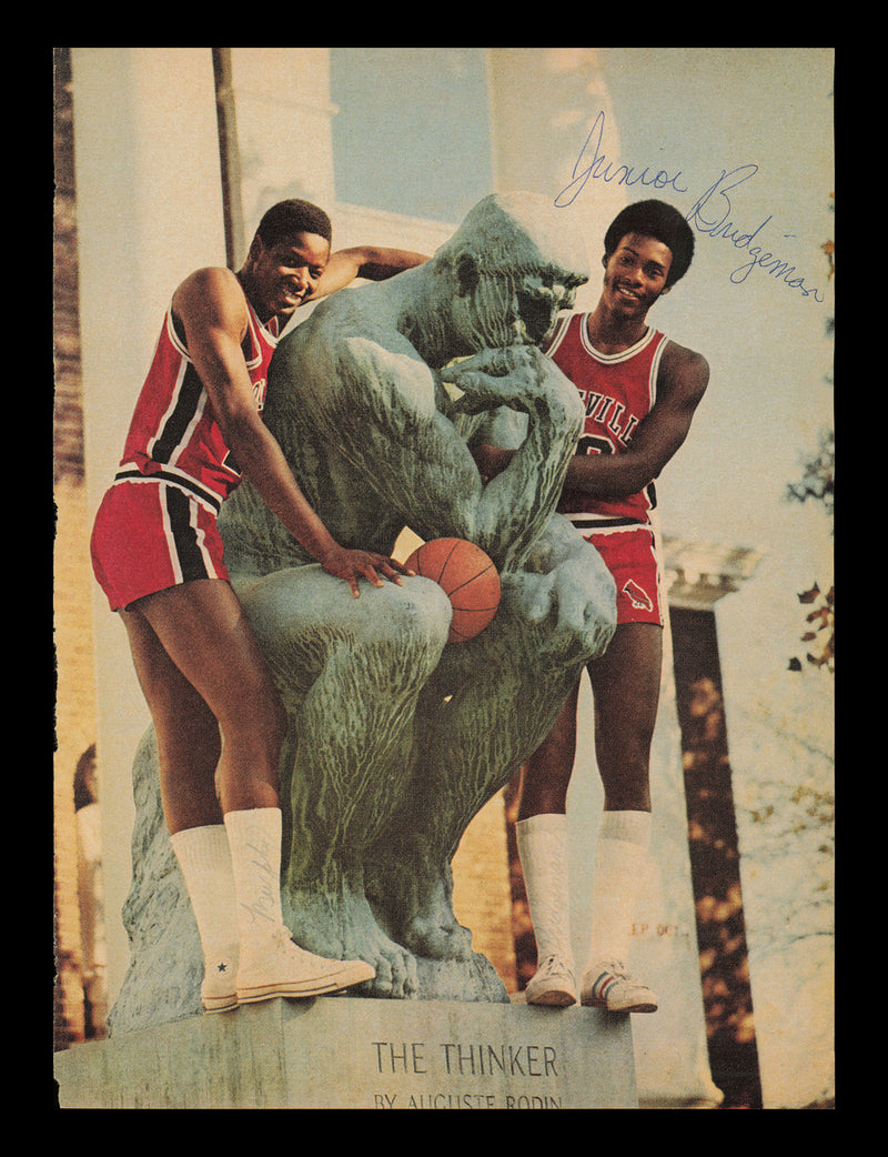 David Thompson & Junior Bridgeman Autographed 8x11 Magazine Photo NC State SKU #238117