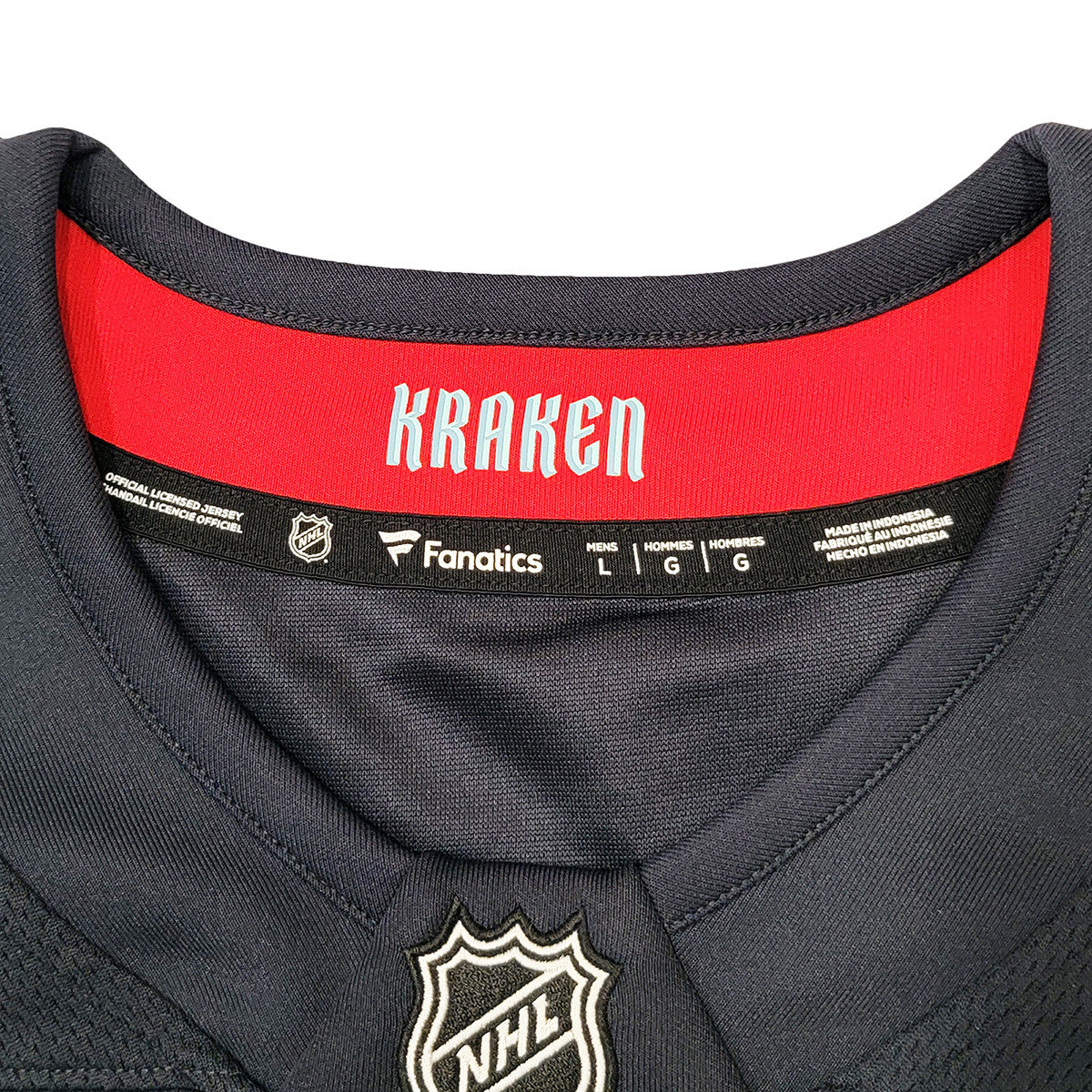Seattle Kraken Yanni Gourde Autographed Blue Fanatics Jersey Size L Fanatics Holo Stock #211613