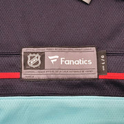 Seattle Kraken Yanni Gourde Autographed Blue Fanatics Jersey Size L Fanatics Holo Stock #211613