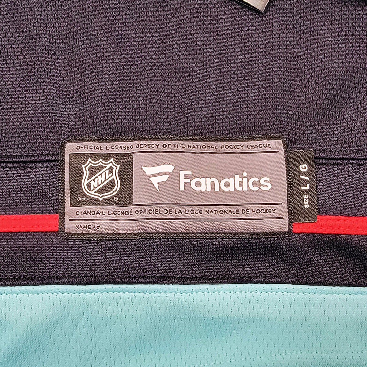Seattle Kraken Yanni Gourde Autographed Blue Fanatics Jersey Size L Fanatics Holo Stock #211613