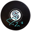 Jordan Eberle Autographed Official Seattle Kraken Logo Hockey Puck Signed In Teal Fanatics Holo Stock #211616