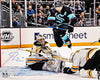 Jordan Eberle Autographed 16x20 Photo Seattle Kraken Jumping Fanatics Holo Stock #211621