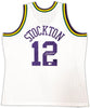 Utah Jazz John Stockton Autographed White Authentic Mitchell & Ness 1991-92 Hardwood Classic Swingman Jersey Size XXL Beckett BAS Witness Stock #224337