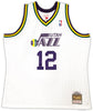 Utah Jazz John Stockton Autographed White Authentic Mitchell & Ness 1991-92 Hardwood Classic Swingman Jersey Size XXL Beckett BAS Witness Stock #224337