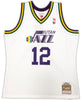 Utah Jazz John Stockton Autographed White Authentic Mitchell & Ness 1991-92 Hardwood Classic Swingman Jersey Size XL Beckett BAS Witness Stock #224338