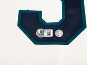 Seattle Mariners Ichiro Suzuki Autographed White Mitchell & Ness 2001 All Star Game Patch Rookie Year Jersey Size 40 "HOF 25" IS Holo & Beckett BAS Witness QR Stock #238314