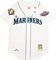 Seattle Mariners Ichiro Suzuki Autographed White Mitchell & Ness 2001 All Star Game Patch Rookie Year Jersey Size 40 "HOF 25" IS Holo & Beckett BAS Witness QR Stock #238314