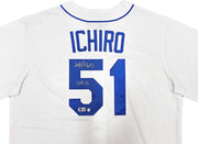 Seattle Mariners Ichiro Suzuki Autographed White Nike Cooperstown Collection Jersey Size L "HOF 25" IS Holo & Beckett BAS Witness QR Stock #238317