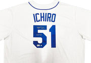 Seattle Mariners Ichiro Suzuki Autographed White Nike Cooperstown Collection Jersey Size XXL "HOF 25" IS Holo & Beckett BAS Witness QR Stock #238319