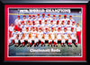 1976 Cincinnati Reds Big Red Machine Team Autographed Framed 24x36 Poster With 27 Signatures Including Johnny Bench & Pete Rose Beckett BAS Stock #223770