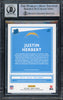Justin Herbert Autographed 2020 Donruss Rated Rookie Canvas Rookie Card #303 Los Angeles Chargers BGS 9 Auto Grade Gem Mint 10 Beckett BAS #15297782
