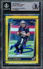 Mac Jones Autographed 2021 Donruss Gold Press Proof Premium Rookie Card #255 New England Patriots Beckett BAS #15298147