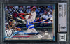 Juan Soto Autographed 2018 Topps Update Rookie Card #US104 New York Mets BGS 9 Auto Grade Gem Mint 10 Beckett BAS Stock #211851