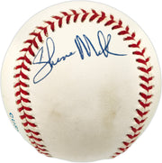 Shane Mack Autographed Official AL Baseball Minnesota Twins Beckett BAS QR #BN89811