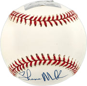 Shane Mack Autographed Official AL Baseball Minnesota Twins Beckett BAS QR #BN89811